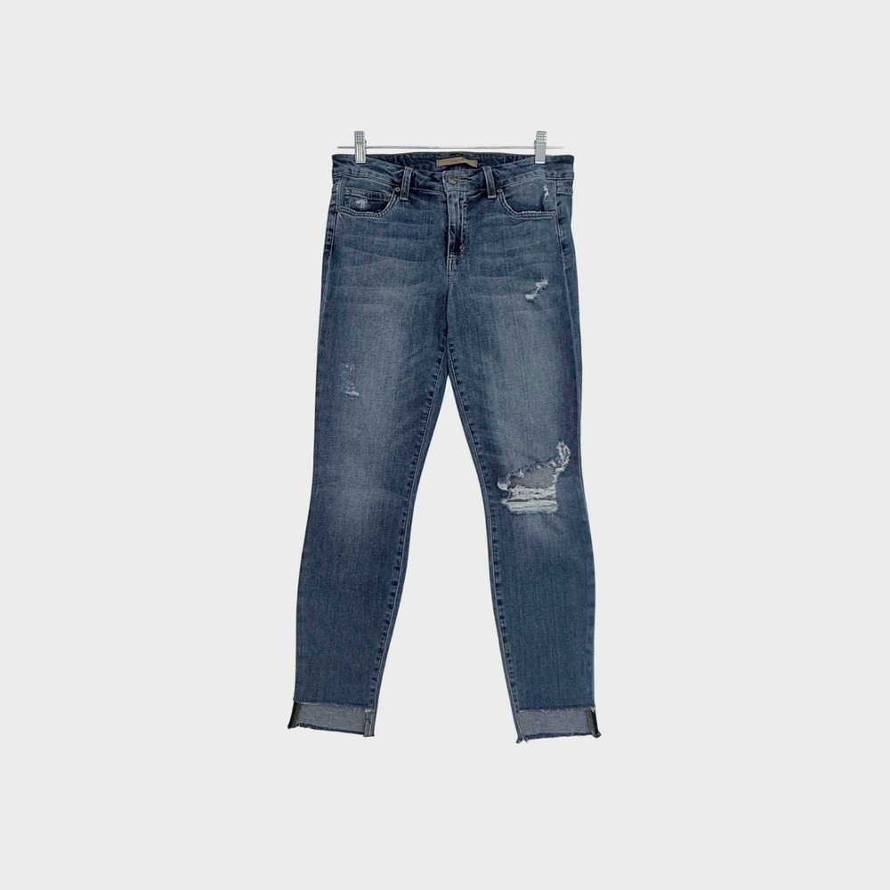 Joe's Jeans Skinny Ankle Womens Size 30 Blue Distressed Raw Hem Denim CL#138M
